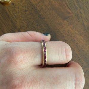 18k yellow gold ruby eternity band